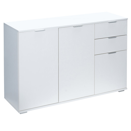 Casaria Sideboard »Alba« Weiß mit 3 Türen und Schubladen - Typ DB131