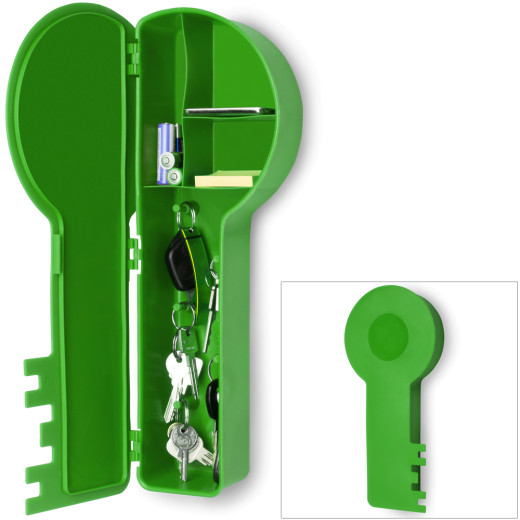 Markenartikel Schlüsselkasten in Schlüsselform grün