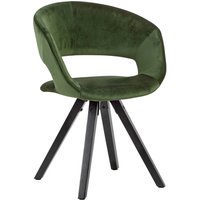 Stuhl mit Holzfüßen B/H/T ca. 56/80/43cm
