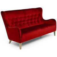 Sofa 2,5-Sitzer MEDINA-23 Samtvelours Farbe ziegel Sitzhärte fest B: 190cm T: 93cm H: 103cm