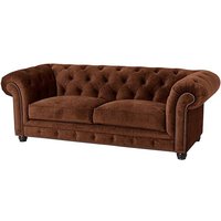 Sofa 2,5-Sitzer ORLEANS-23 Samtvelours Farbe braun Sitzhärte mittel B: 216cm T: 100cm H: 77cm