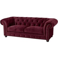 Sofa 2,5-Sitzer ORLEANS-23 Samtvelours Farbe burgund Sitzhärte mittel B: 216cm T: 100cm H: 77cm
