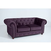 Sofa 2-Sitzer ORLEANS-23 Samtvelours Farbe purple Sitzhärte mittel B: 196cm T: 100cm H: 77cm