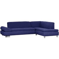 Sofa 2,5-Sitzer links mit Ecksofa rechts PALM BAY-23 Veloursstoff Farbe blau Sitzhärte weich B: cm T: cm H: 76cm