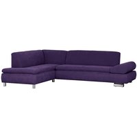 Ecksofa links mit Sofa 2,5-Sitzer rechts PALM BAY-23 Veloursstoff Farbe violett Sitzhärte weich B: cm T: cm H: 76cm