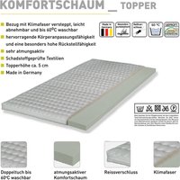 Komfortschaum-Topper-75 weiß 180x200cm