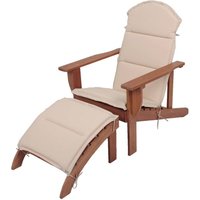 Adirondack Chair HENGELO-120, mit Auflage B/H/T ca. 142x93x70cm